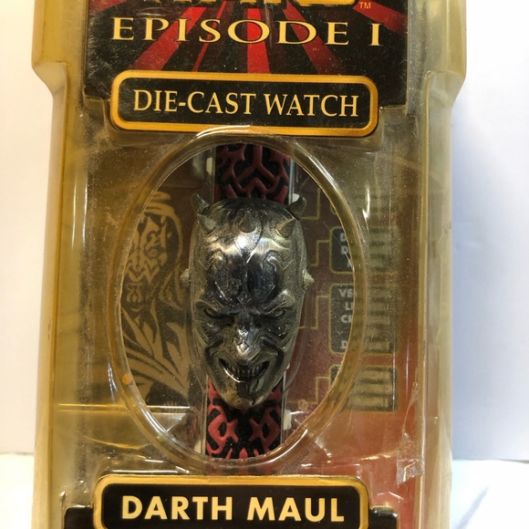Star Wars Episode 1 DARTH MAUL Die-cast Watch 1999 Sealed - Picture 2 of 9